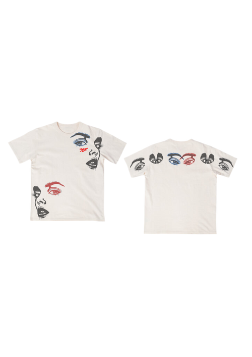 2 Face White T