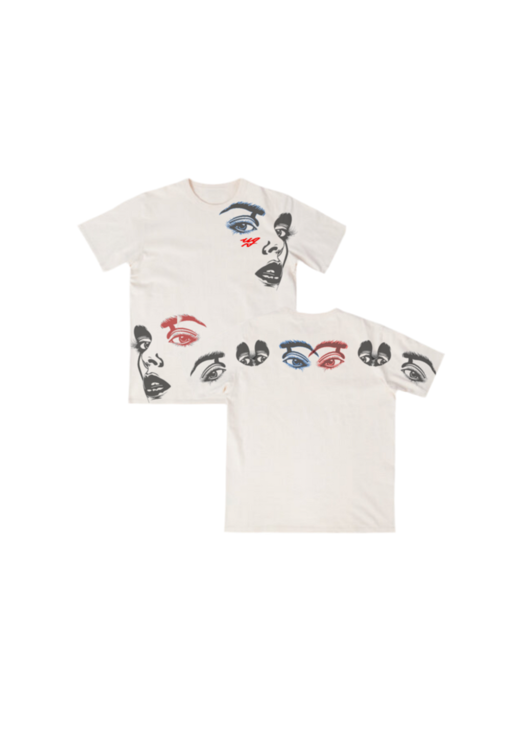 2 Face White T