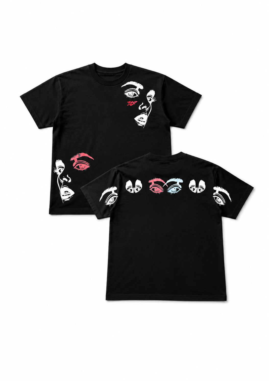 2 Face Black T