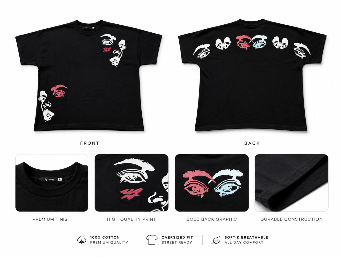 2 Face Black T