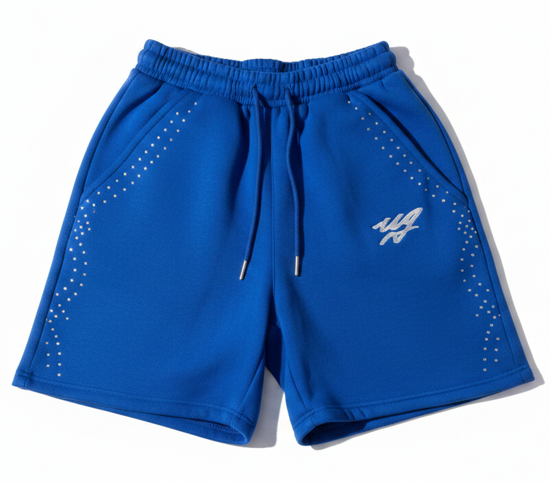 Royal Blue Rhinestone Shorts